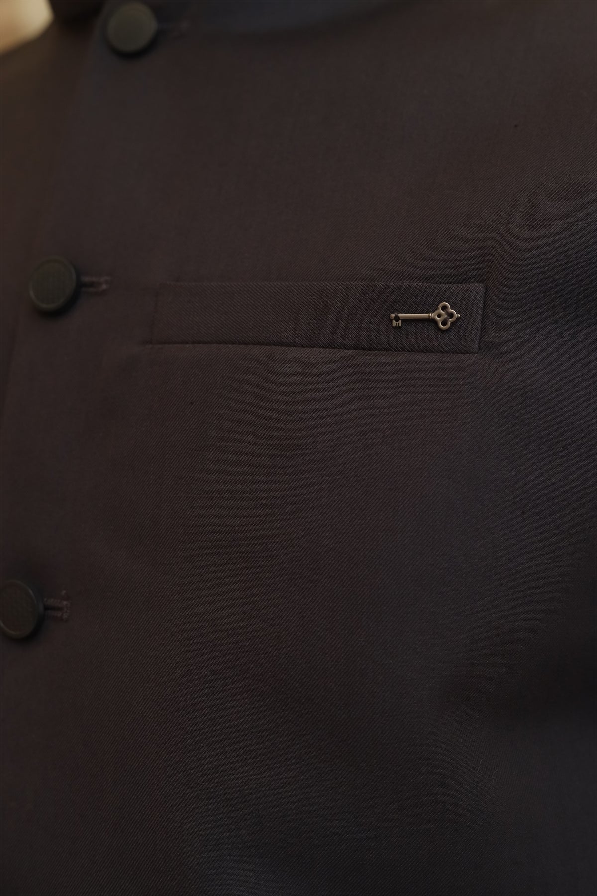 Deep Burgundy Shalwar Kameez with Waistcoat - A-Line Cut - Men