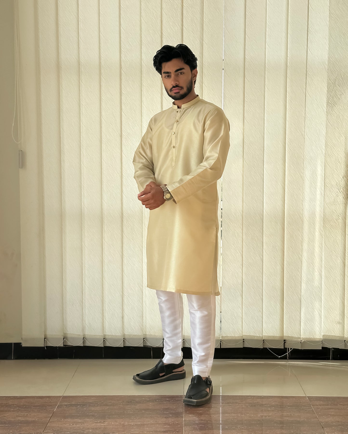 Lime Yellow Kurta Trouser - Men