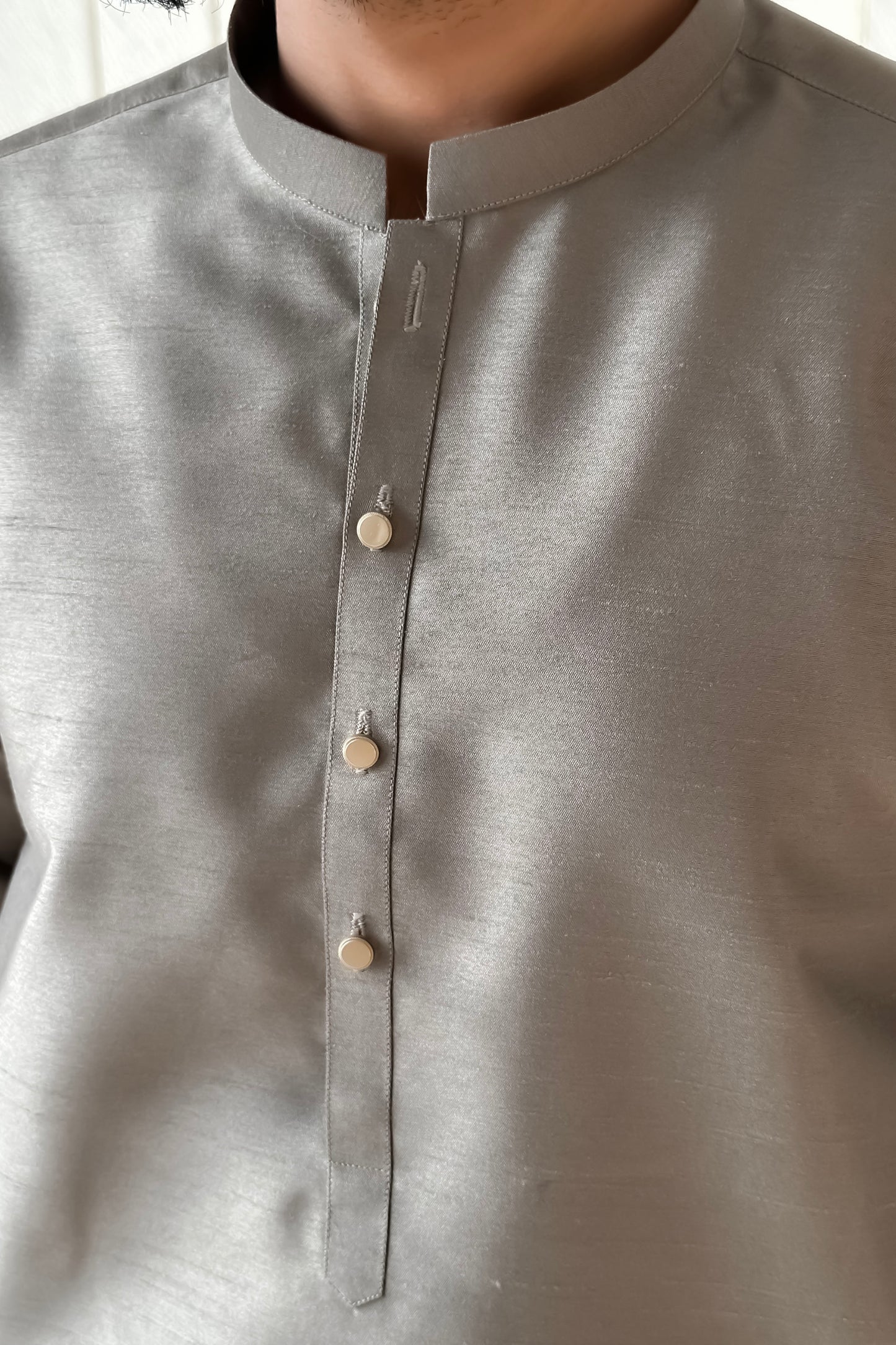 Sand Gray Kurta Trouser - Men