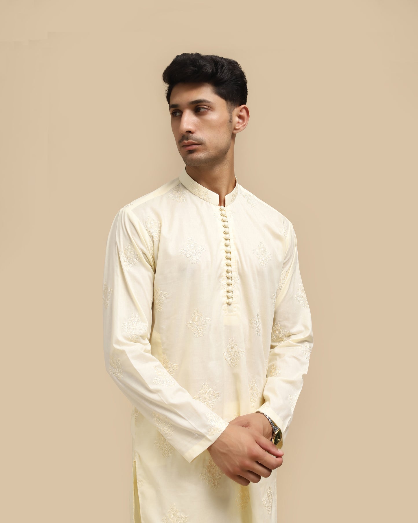 Bosky Cotton Embroidered Kurta Trouser MED-4444 - Men