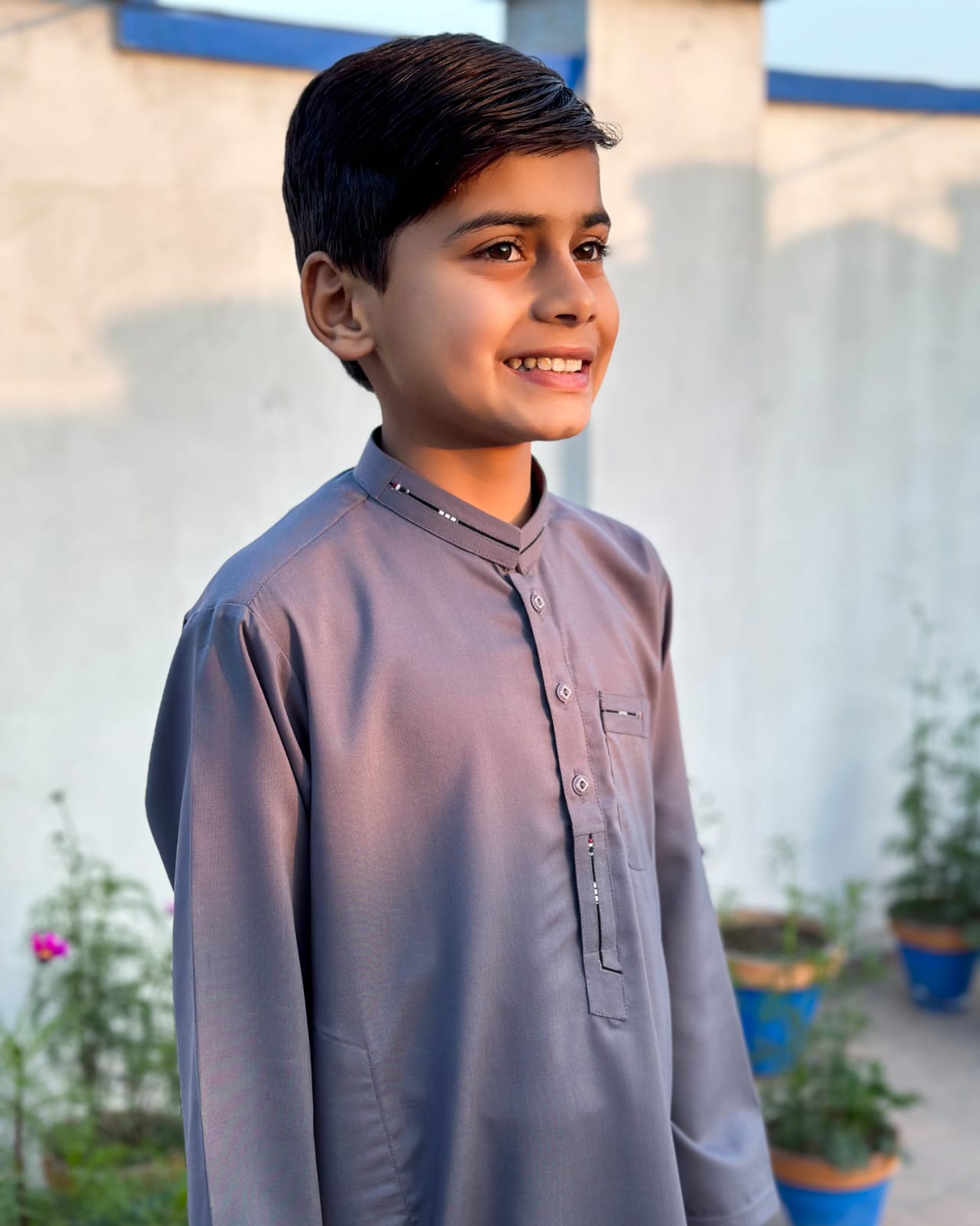 Gray Kids Shalwar Kameez
