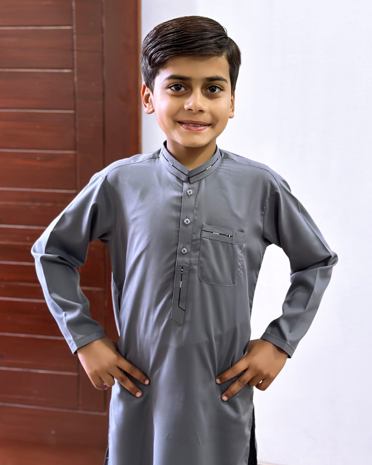 Gray Kids Shalwar Kameez
