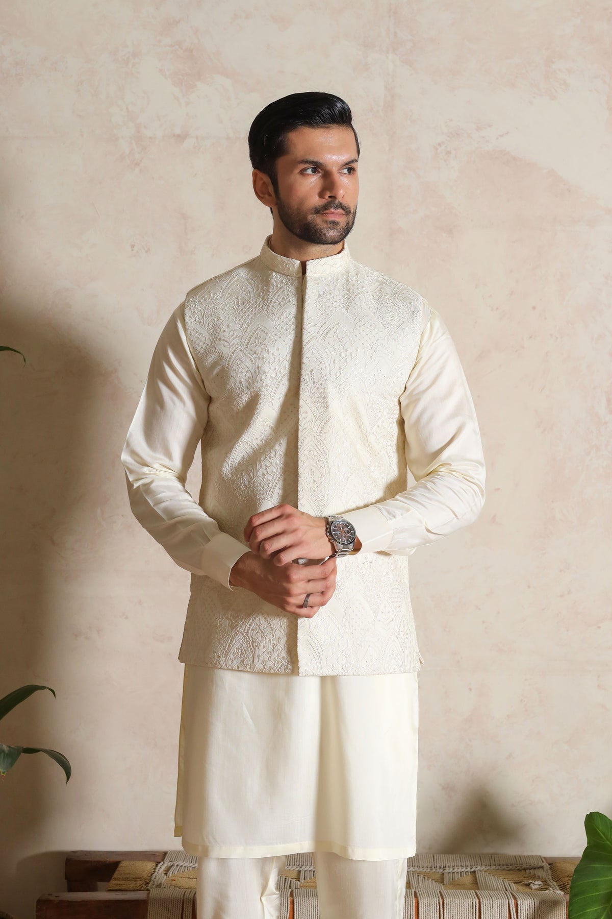 Bosky Embroidered Waistcoat with Kurta Trouser - Men