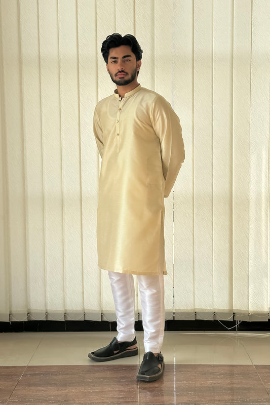 Lime Yellow Kurta Trouser - Men