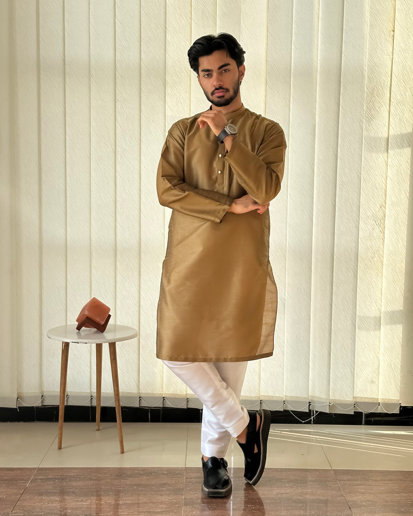 Brown Kurta Trouser - Men