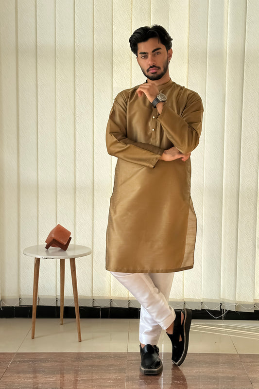 Brown Kurta Trouser - Men