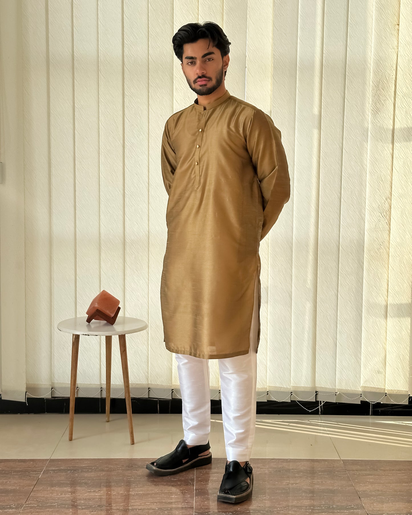 Brown Kurta Trouser - Men