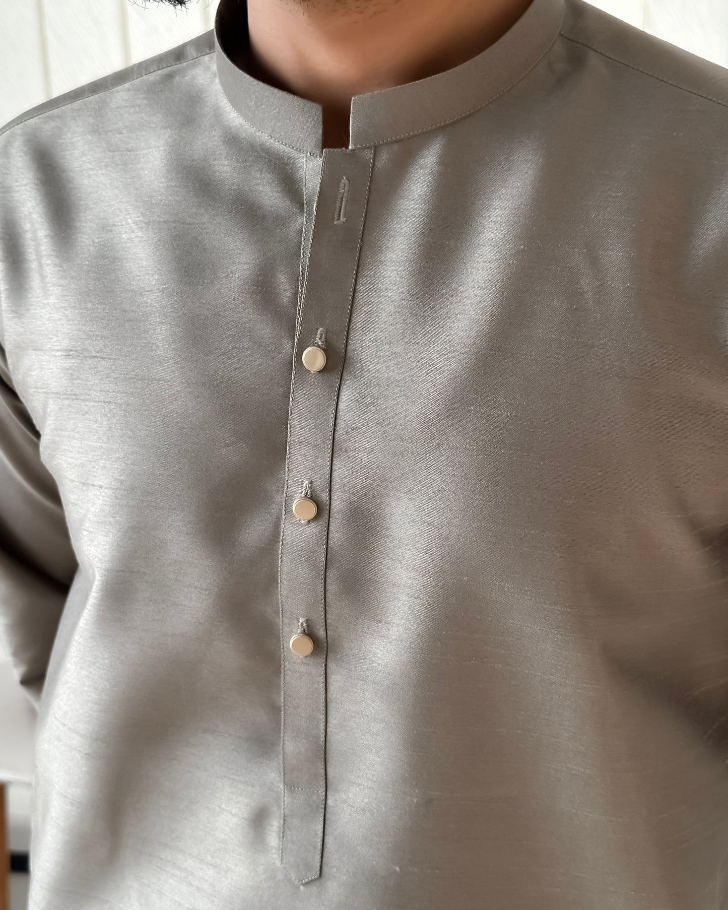 Sand Gray Kurta Trouser - Men