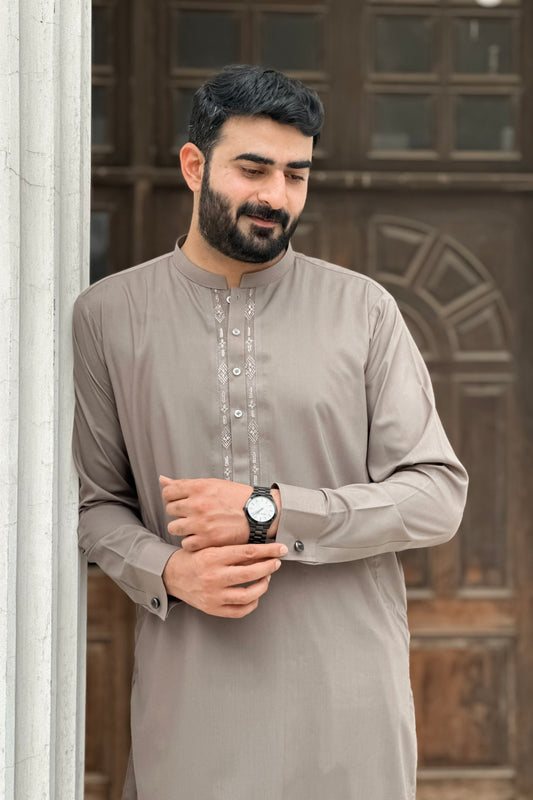 Light Brown Tarkashi MT-333 - Stitched