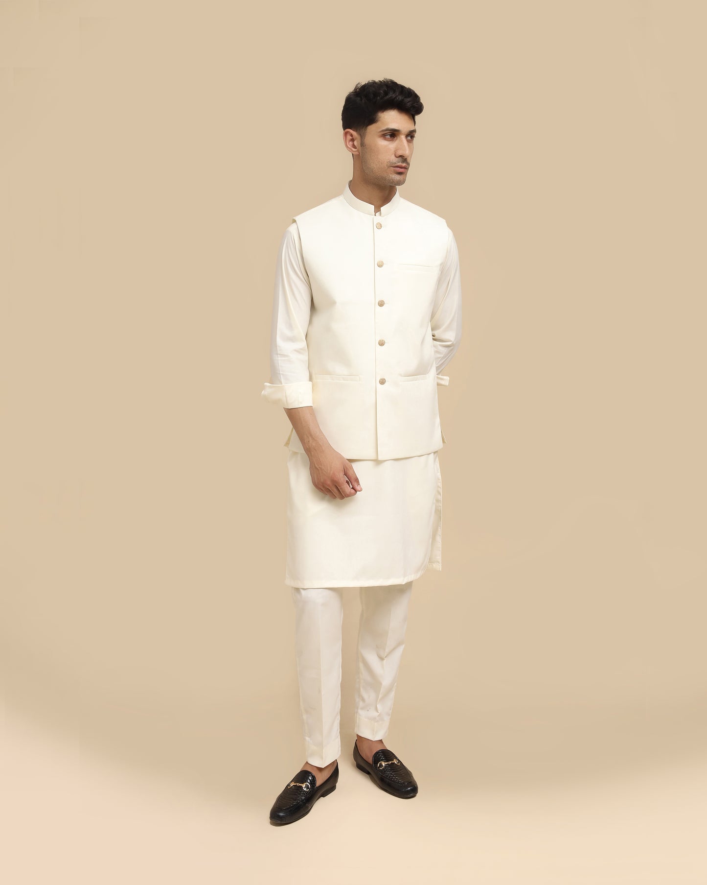 Bosky Blended Waistcoat - Straight Cut Buttoned - Men