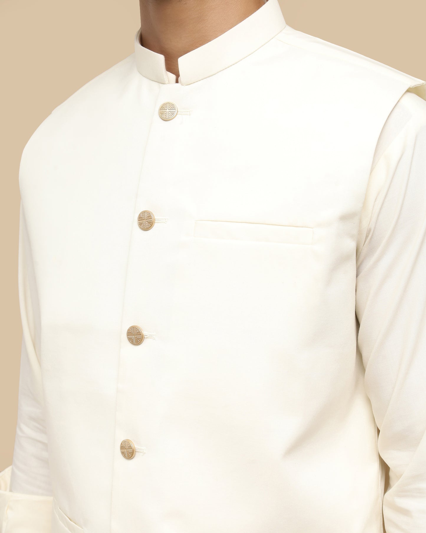 Bosky Blended Waistcoat - Straight Cut Buttoned - Men