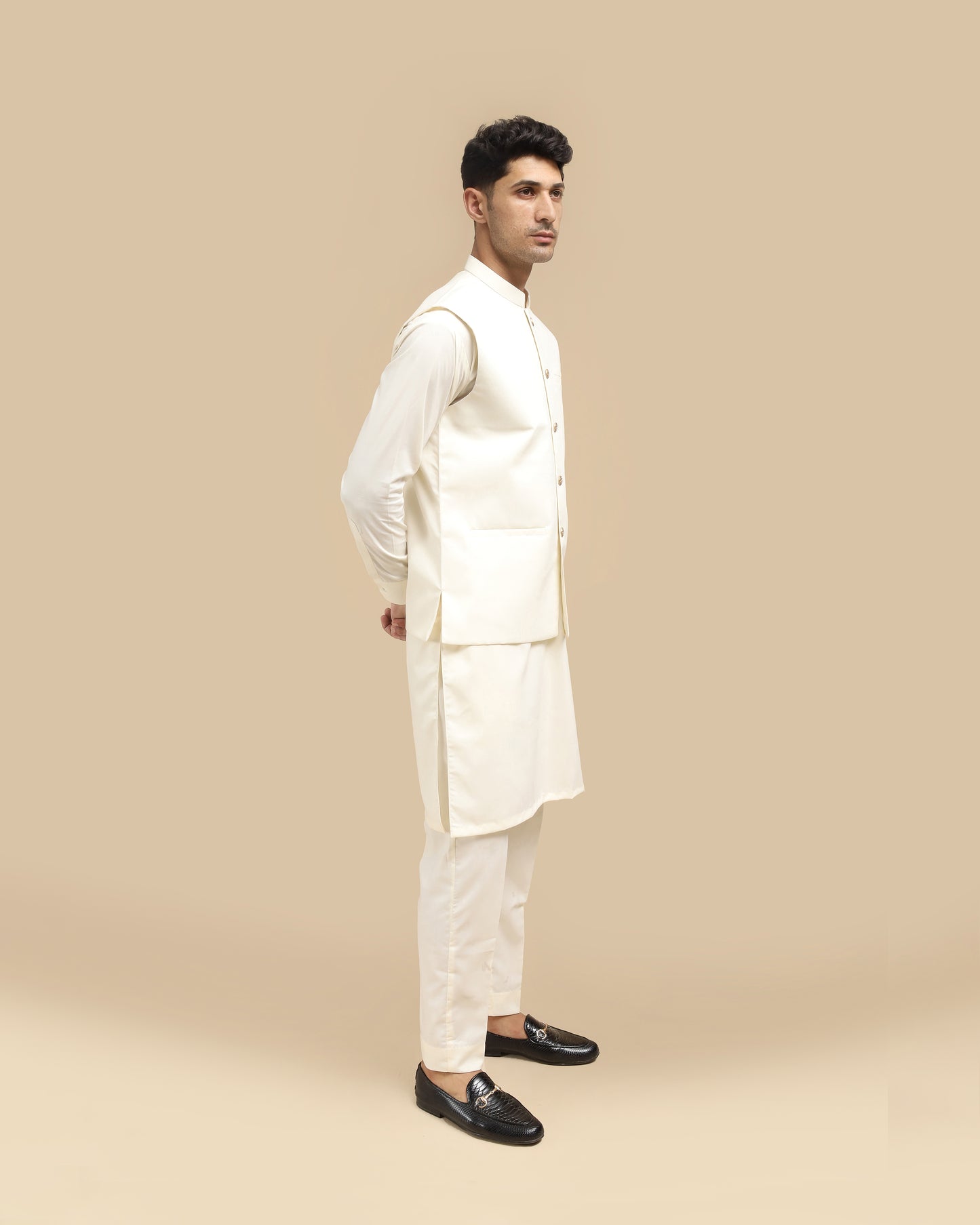 Bosky Blended Waistcoat - Straight Cut Buttoned - Men