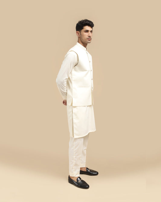 Bosky Blended Waistcoat - Straight Cut Buttoned - Men