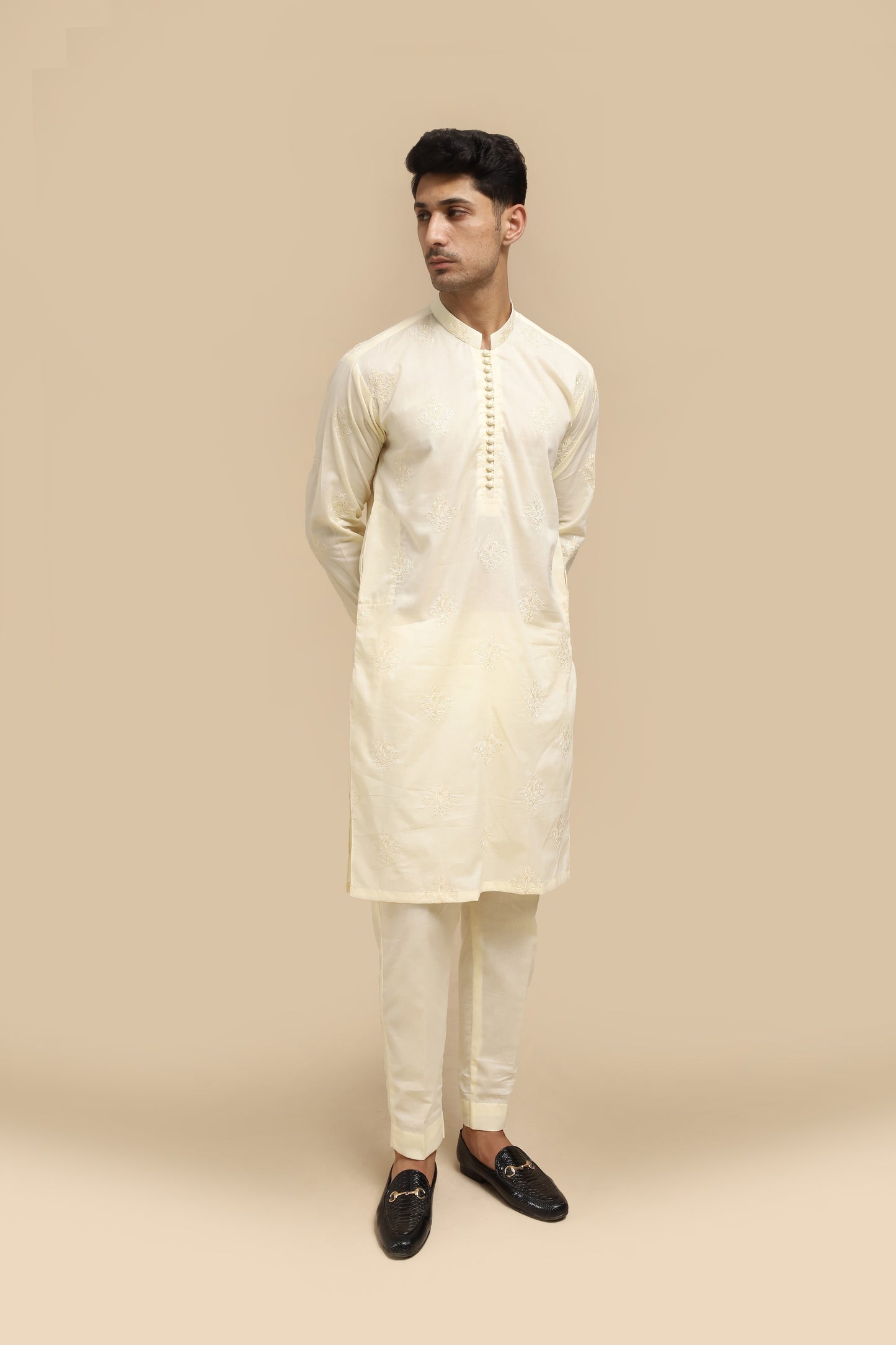 Bosky Cotton Embroidered Kurta Trouser MED-4444 - Men