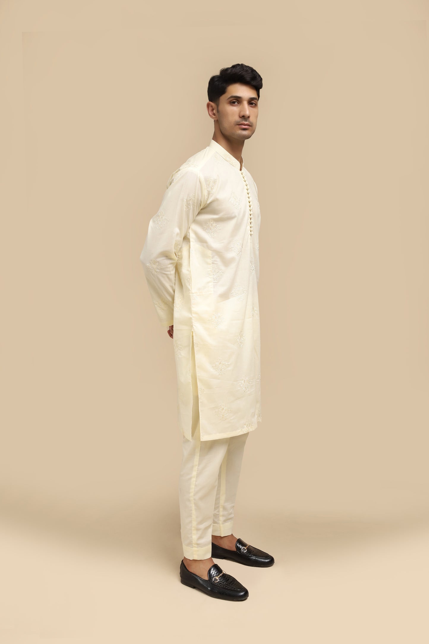 Bosky Cotton Embroidered Kurta Trouser MED-4444 - Men