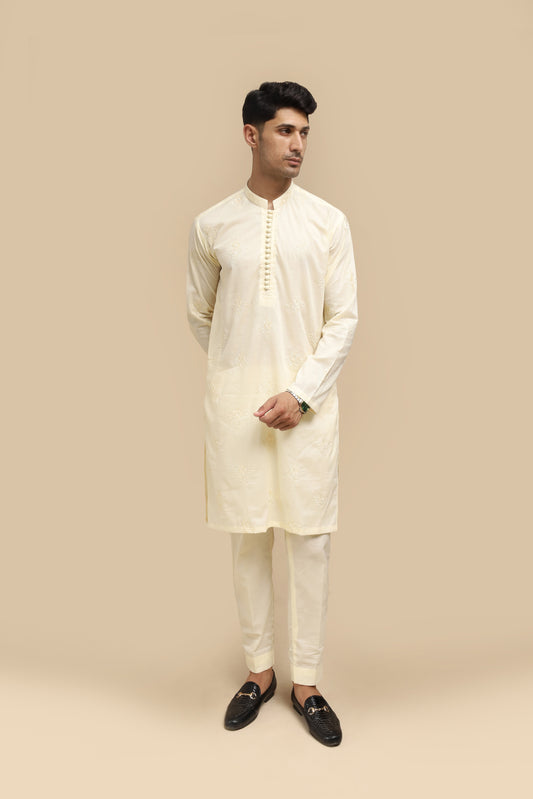 Bosky Cotton Embroidered Kurta Trouser MED-4444 - Men