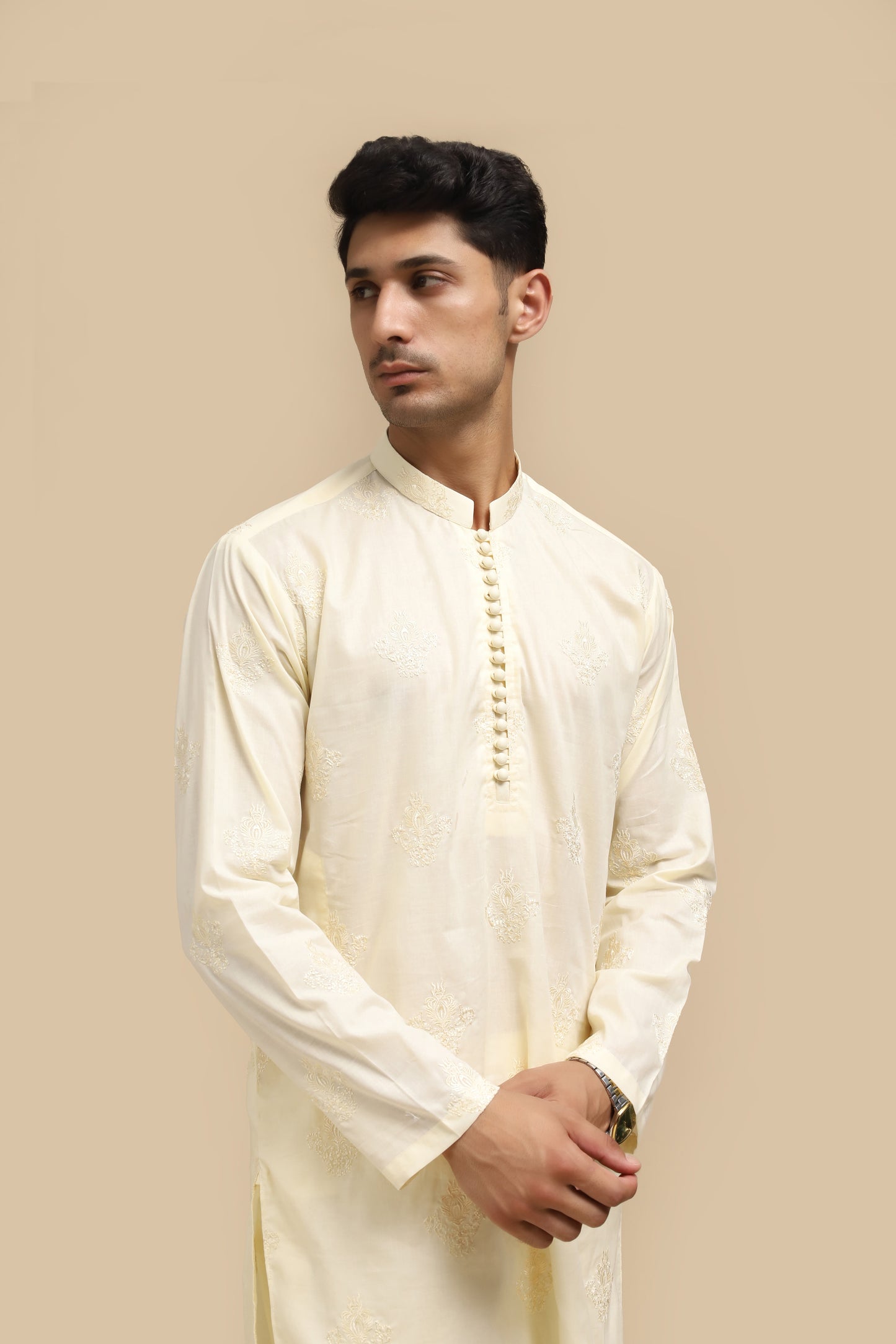 Bosky Cotton Embroidered Kurta Trouser MED-4444 - Men