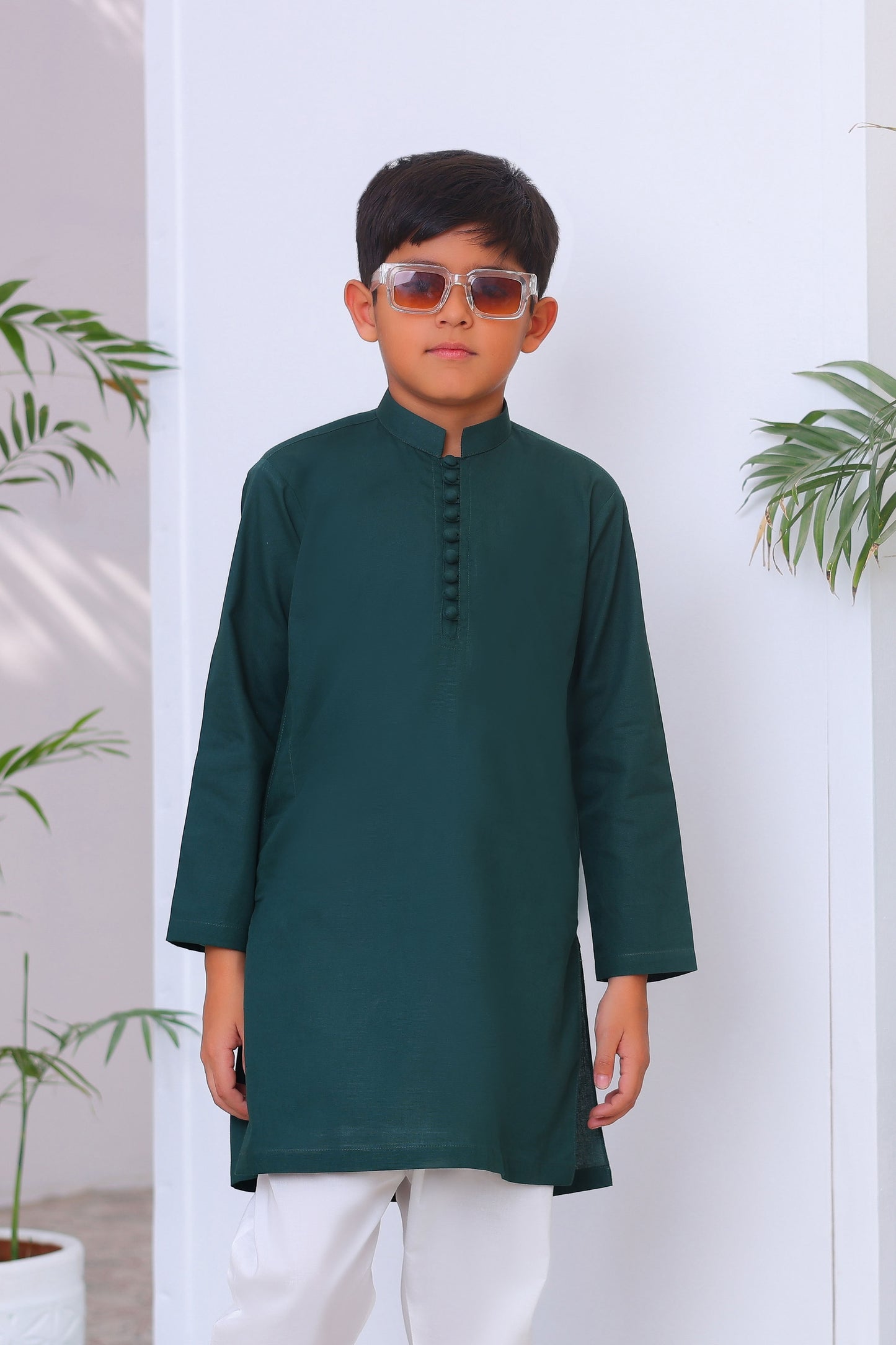 Pine Cotton Kurta Trouser - Kids