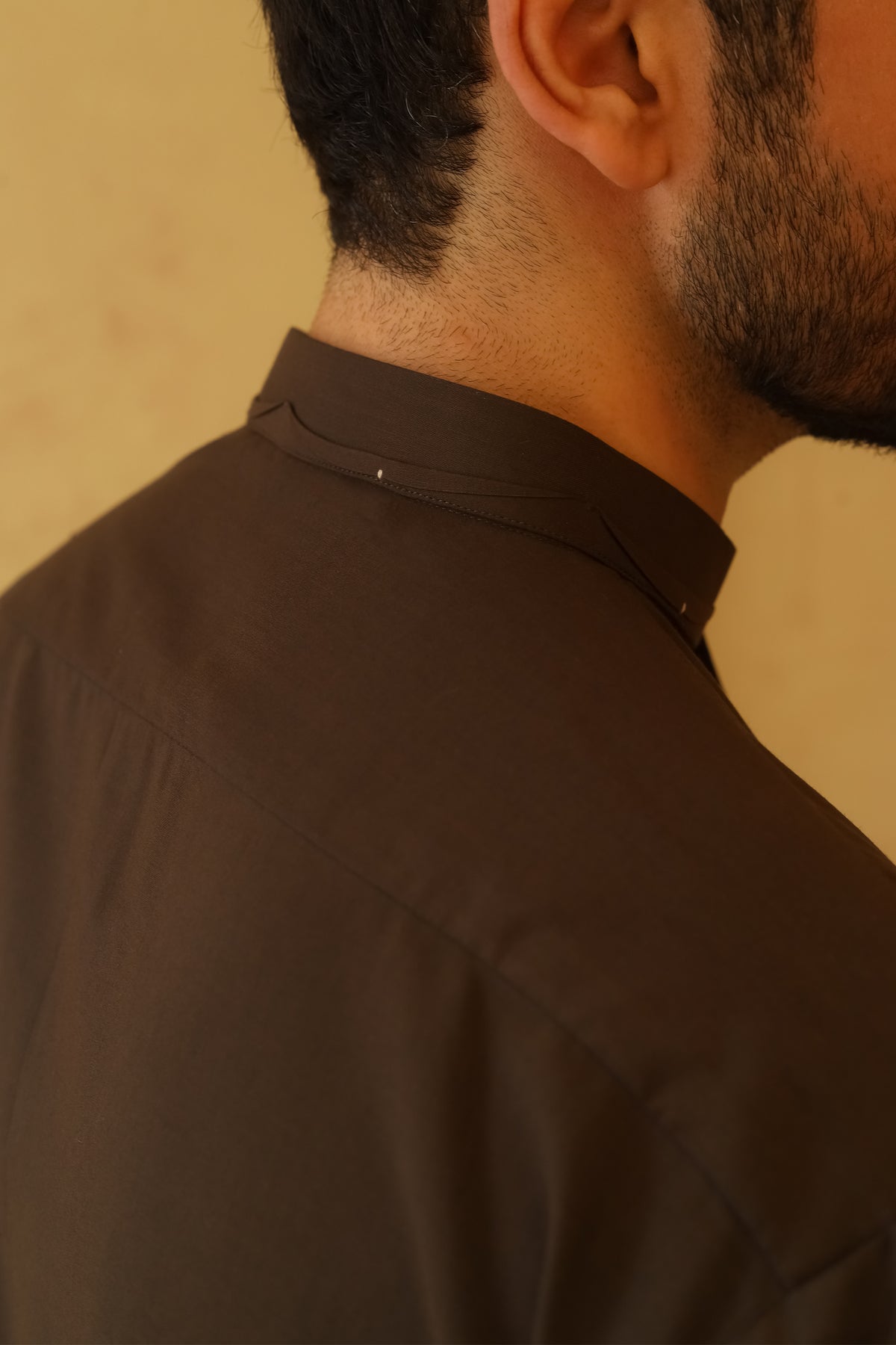 Dark Olive Green Designer Kameez Shalwar - Men