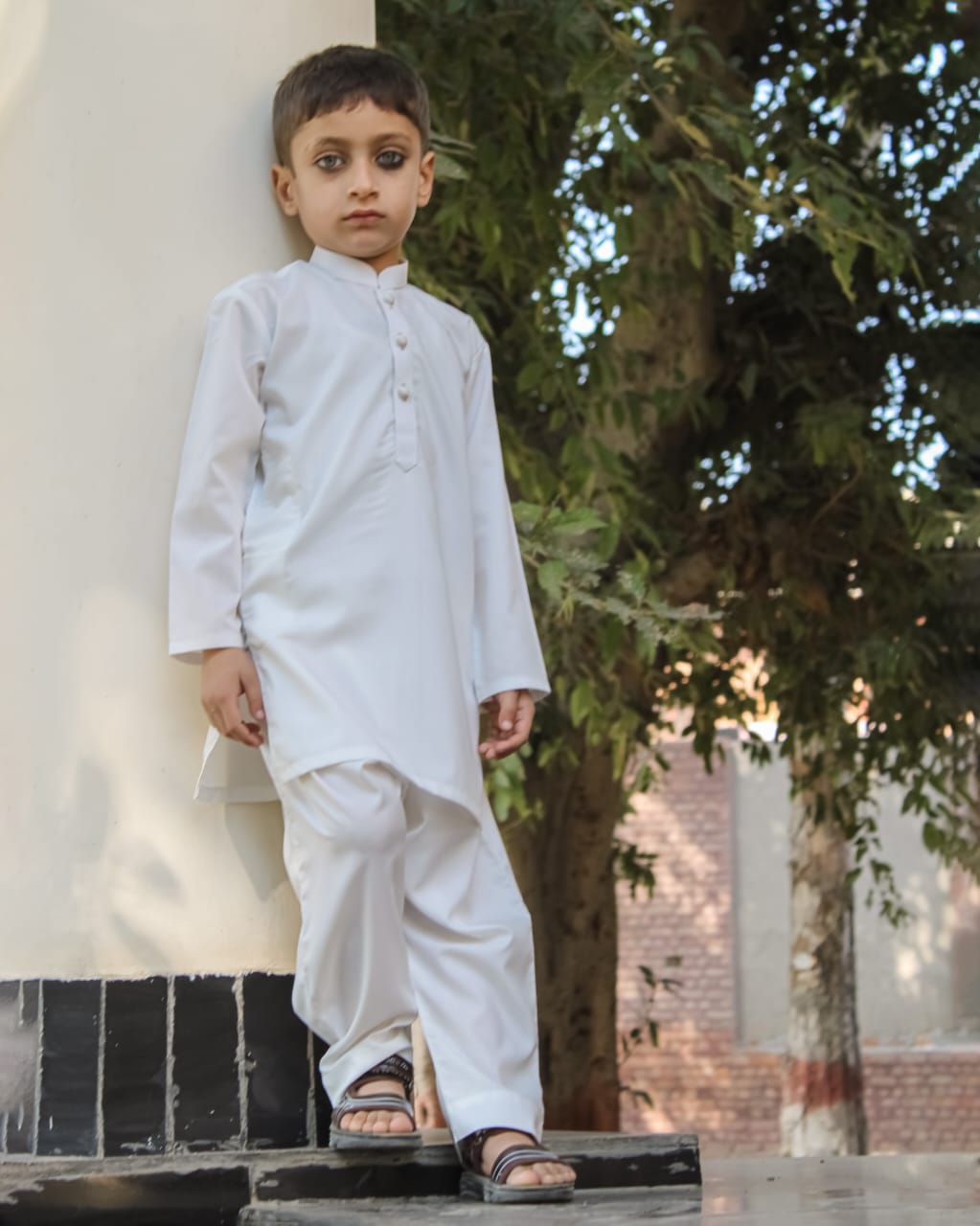 Off White Kids Shalwar Kameez